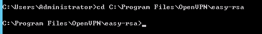 cd C:\Program Files\OpenVPN\easy-rsa