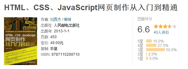 HTML、CSS、JavaScript网页制作从入门到精通