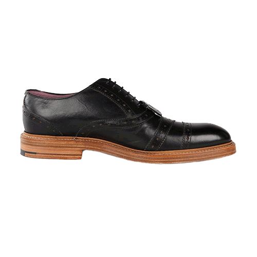 Photograph of black Oxford calfskin shoe designed by Vivienne Westwood