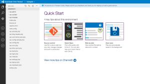 图：Azure上的Visual Studio Online "Monaco"在线编辑器