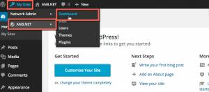图：进入WordPress多站点管理控制台